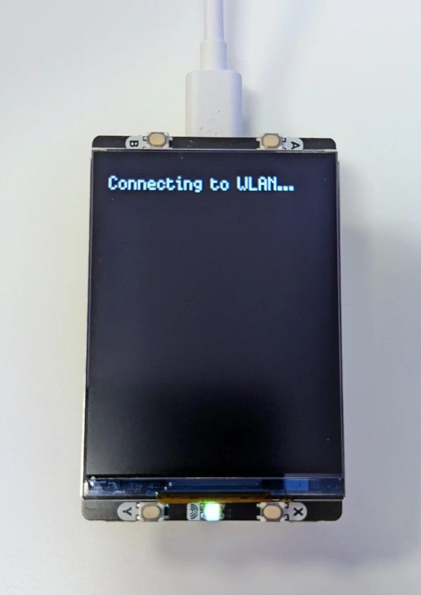 Pico showing message: Connecting to WLAN...